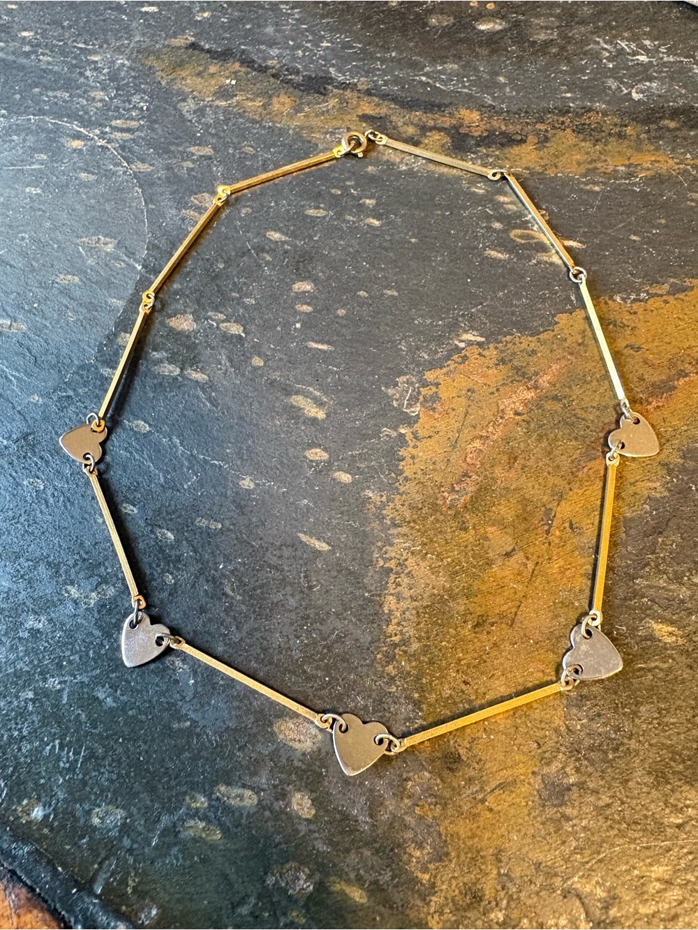 Silver Heart Link Necklace - Women Jewelry - Picture 2 of 3